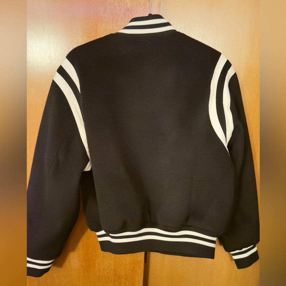 And Now This- Woman’s Varsity Bomber Jacket - Picture 4 of 7